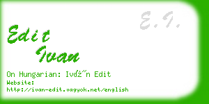 edit ivan business card